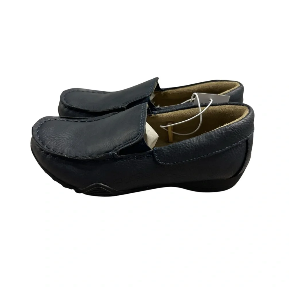 NEW The Children’s Place Sz 12 Boys Navy Blue Slip-On Loafer Dress Shoes